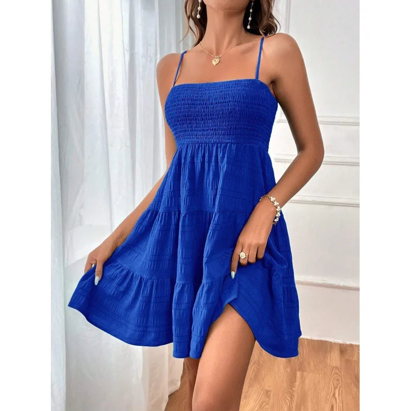 Casual Vacation Ruffle Dress