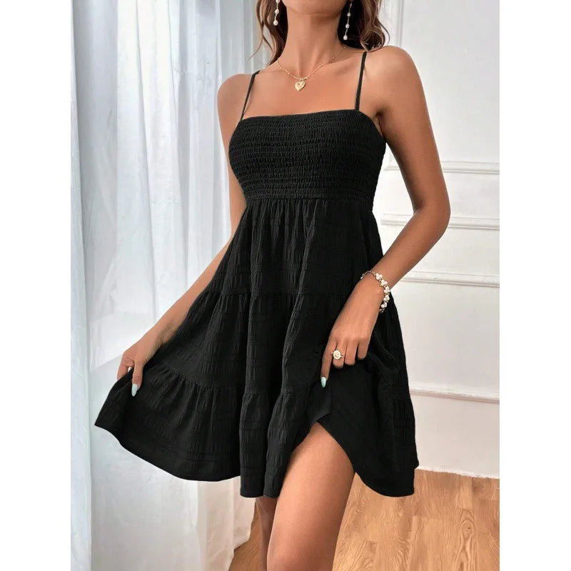 Casual Vacation Ruffle Dress